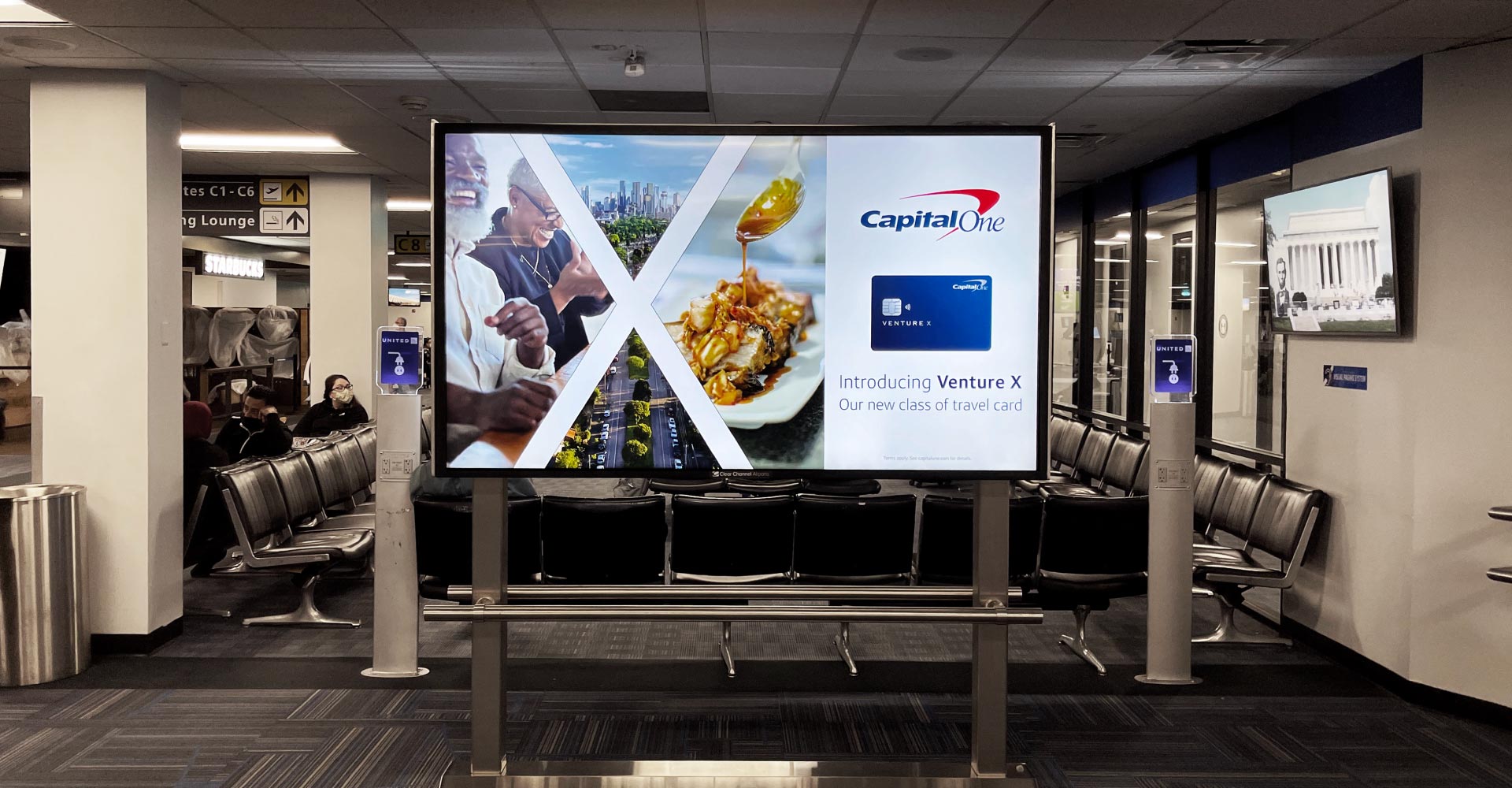 Full Wall of Airport Take Over Advertising